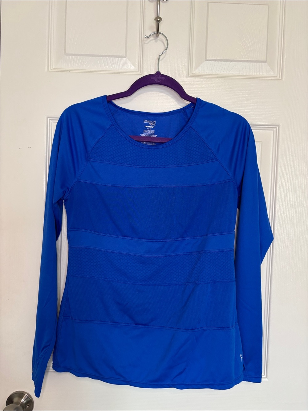 Danskin Now Long-Sleeve Athletic Top in Royal Blue